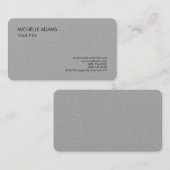 Carte De Visite Gris gris clair simple professionnel moderne (Devant / Derrière)