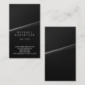 Carte de visite gris gris gris clair élégant (Devant / Derrière)