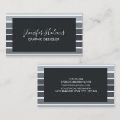 Carte De Visite Gris Gris Gris Moderne (Devant / Derrière)