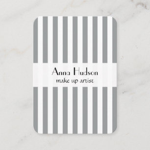 Carte De Visite Gris, Gris, Gris, Motif rayé