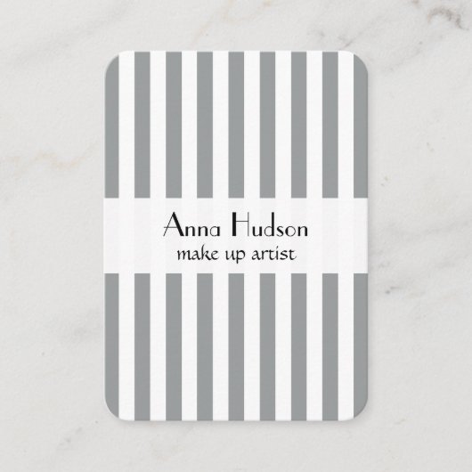 Carte De Visite Gris, Gris, Gris, Motif rayé (Devant)