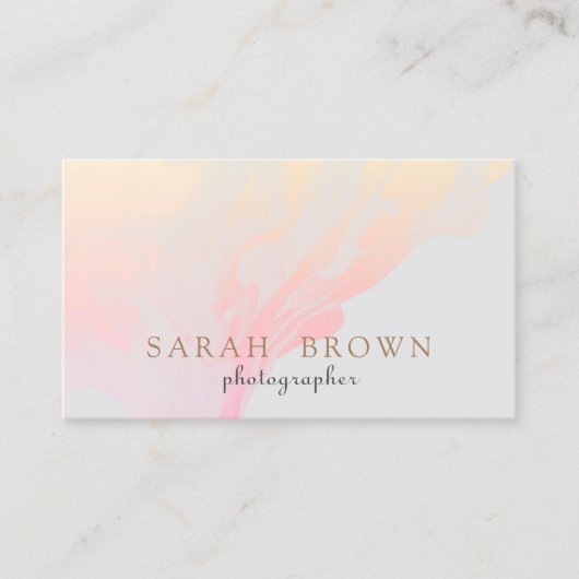 Carte De Visite Gris gris gris rose rose pâle à dégradé simple (Devant)