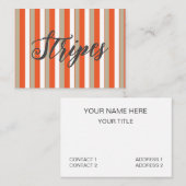 Carte De Visite Gris Gris Orange (Devant / Derrière)