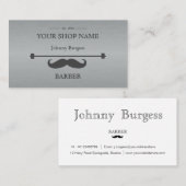 Carte De Visite Gris Hipster Professionnel Barre Acier Moderne (Devant / Derrière)