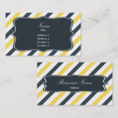 Carte De Visite Gris jaune et charbon (Devant / Derrière)