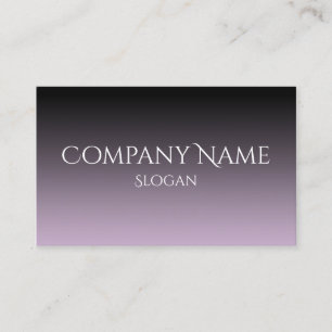 Carte De Visite Gris lavande et ombre noir
