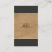 Carte De Visite Gris Lumière Brown Moderne Plain Professionnel Des (Dos)