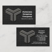 Carte de visite Gris Métal Grunge (Devant / Derrière)