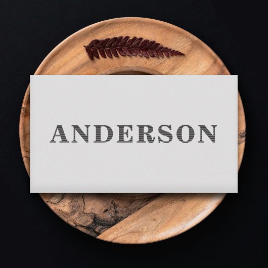 Carte De Visite Gris mince minimaliste