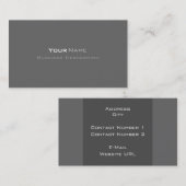 Carte de visite gris minimal (Devant / Derrière)