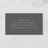 Carte De Visite Gris minimal (Dos)