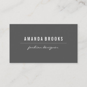 Carte De Visite Gris minimal