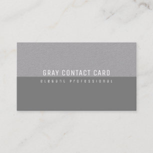 Carte De Visite gris minimaliste élégant et moderne