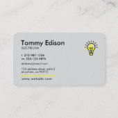 Carte de visite gris minimaliste moderne (Dos)