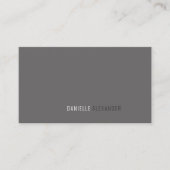 Carte de visite gris minimaliste professionnel (Devant)