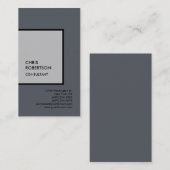Carte De Visite Gris minimaliste Unique Moderne Simple (Devant / Derrière)