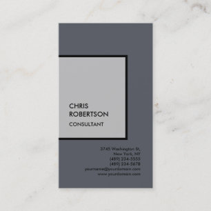 Carte De Visite Gris minimaliste Unique Moderne Simple