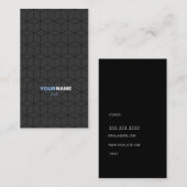 Carte De Visite Gris moderne de motif (Devant / Derrière)