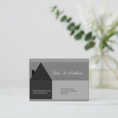 Carte De Visite Gris moderne de noir de Chambre de toit grand de (Debout devant)