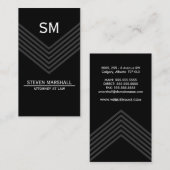 Carte De Visite Gris moderne et audacieux (Devant / Derrière)