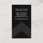 Carte De Visite Gris moderne et audacieux (Dos)