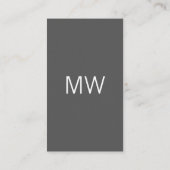 Carte De Visite Gris moderne / Icône (Dos)