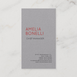 Carte De Visite Gris Moderne Minimaliste Professionnel Simple Déco