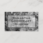 Carte De Visite Gris moderne noir granit blanc pierre (Devant)