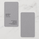 Carte De Visite Gris Moderne Professionnel Exclusif (Devant / Derrière)