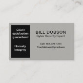 Carte de visite gris moderne professionnel noir (Devant)