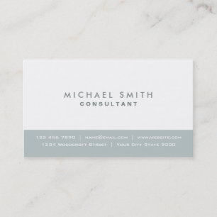 Carte De Visite Gris moderne simple professionnel et blanc