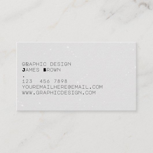 Carte De Visite Gris Moderne Typographique Simple (Devant)
