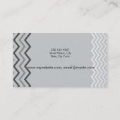 Carte de visite gris Motif classique Chevron (Dos)