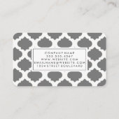 Carte De Visite Gris Motif orné (Dos)