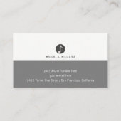 carte de visite gris musicien avec guitare (Dos)