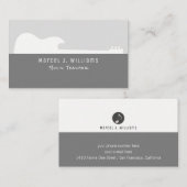 carte de visite gris musicien avec guitare (Devant / Derrière)