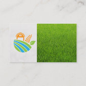 Carte De Visite Gris naturel | Icône Agricole (Dos)