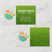 Carte De Visite Gris naturel | Icône Agricole (Devant / Derrière)