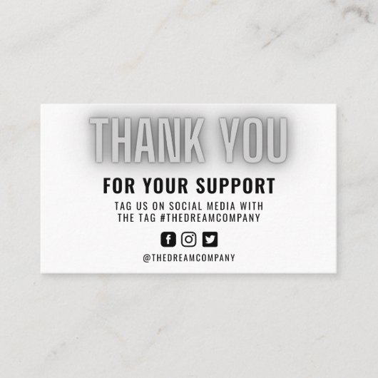 Carte De Visite Gris Neon Moderne Merci Logo Média Insertion (Devant)