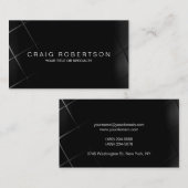 Carte de visite gris noir clair (Devant / Derrière)