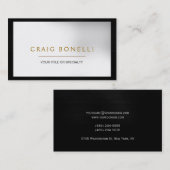 Carte de visite gris noir clair (Devant / Derrière)