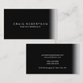 Carte de visite gris noir clair (Devant / Derrière)