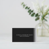 Carte de visite gris noir clair (Debout devant)