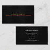 Carte de visite gris noir clair (Devant / Derrière)