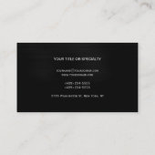 Carte de visite gris noir clair (Dos)