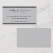 Carte de visite Gris Noir clair (Devant / Derrière)