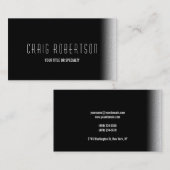 Carte de visite gris noir clair (Devant / Derrière)