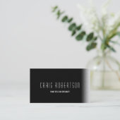 Carte de visite gris noir clair (Debout devant)