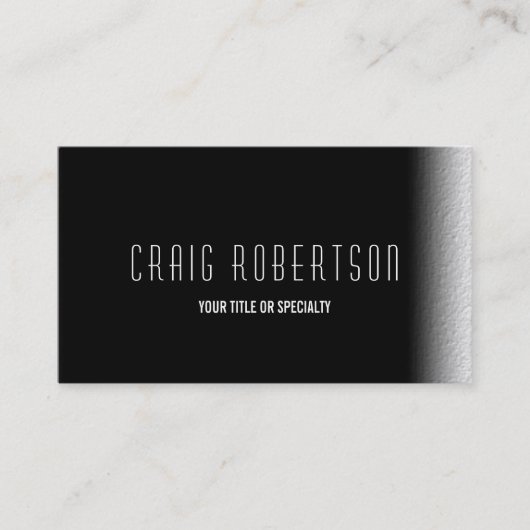 Carte de visite gris noir clair (Devant)