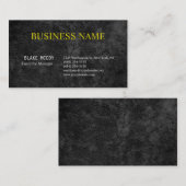 Carte De Visite Gris noir élégant Motif classique professionnel (Devant / Derrière)